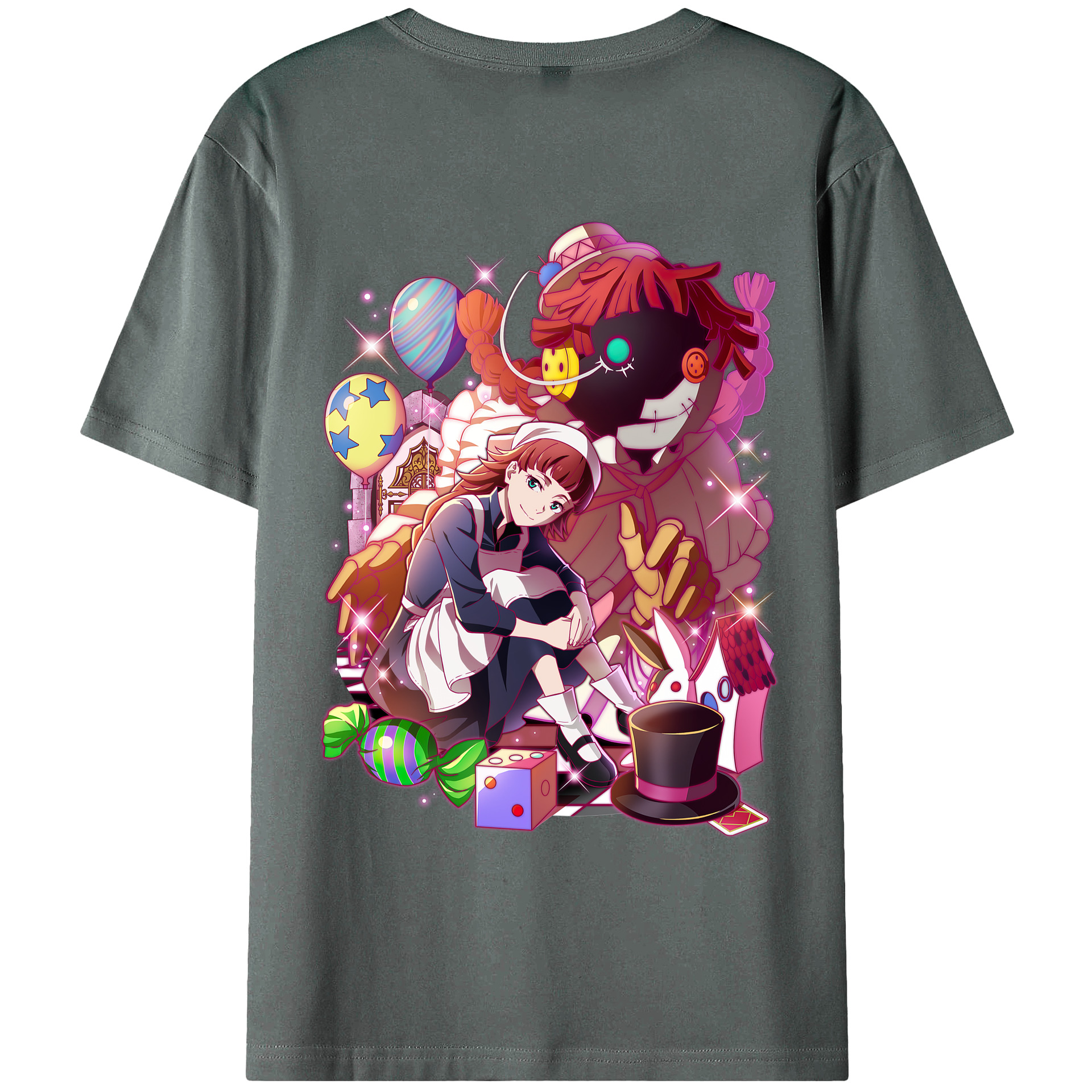 （画像用） 文豪ストレイドッグス Bungo Stray Dogs 綿100％ メンズ半袖Tシャツ（バックプリント） 通気性